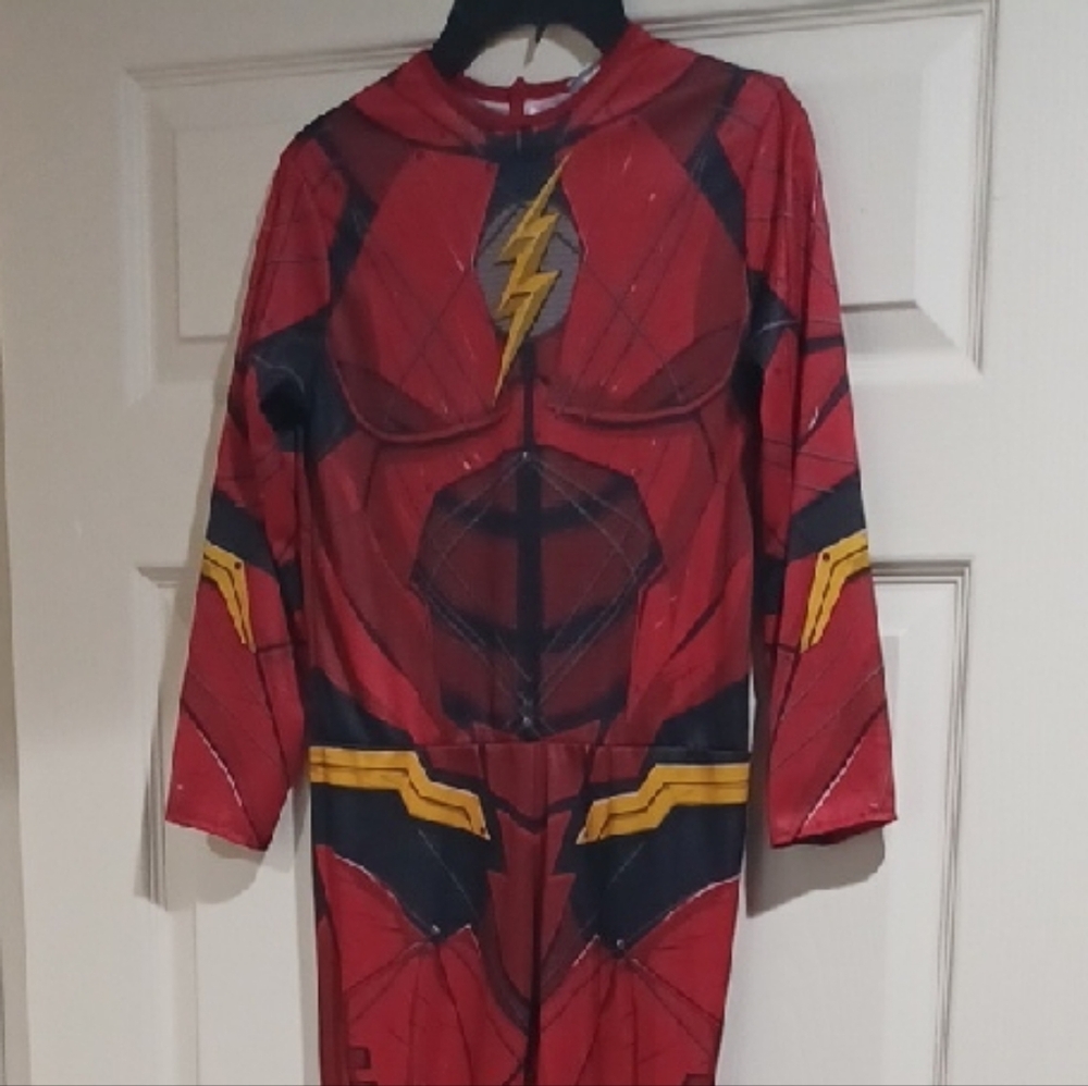 Dynamic Red and Yellow Superhero Costume for Kids